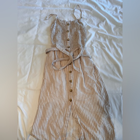 Abercrombie Button-Up Smocked Midi Dress - Picture 4 of 5
